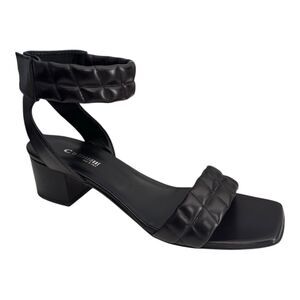 La Canadienne Italy Women's Rover Quilted Leather Block Heel Sandals Sz 41/10